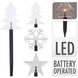 LED-ljus i Snowflake-design (5 st.)