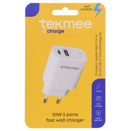 Tekmee 20W 2 utgång fast laddare