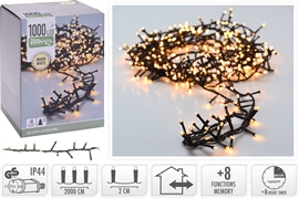 LED Micro Cluster ljuskedja 20 m 1000 LED, Varmvit