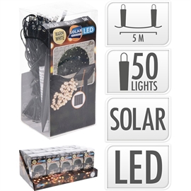 Solar Ljuskedja 50 LED, Vit