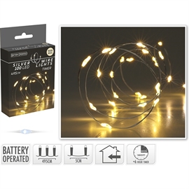 LED Wire Ljuskedja 4,95 m 100 LED, Varmvit