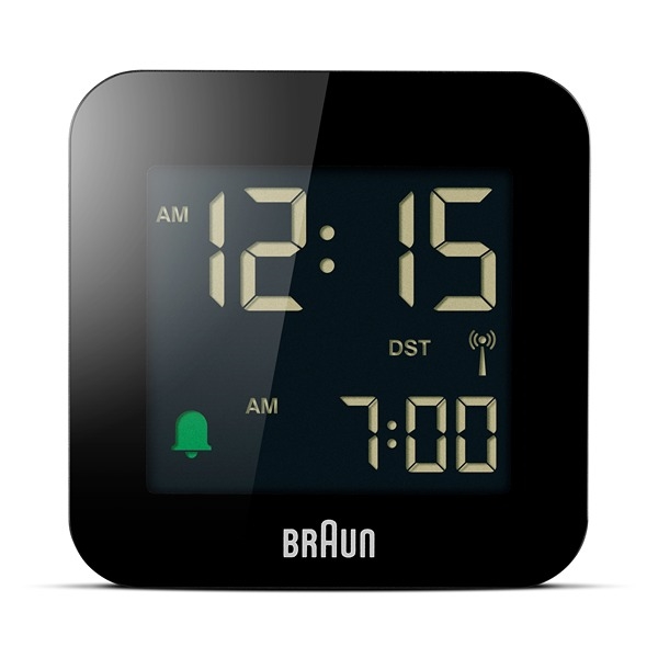 Braun Radioväckarklocka Svart