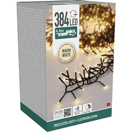 LED Treecluster Ljuskedja 4,9 m 384 LED, Varmvit